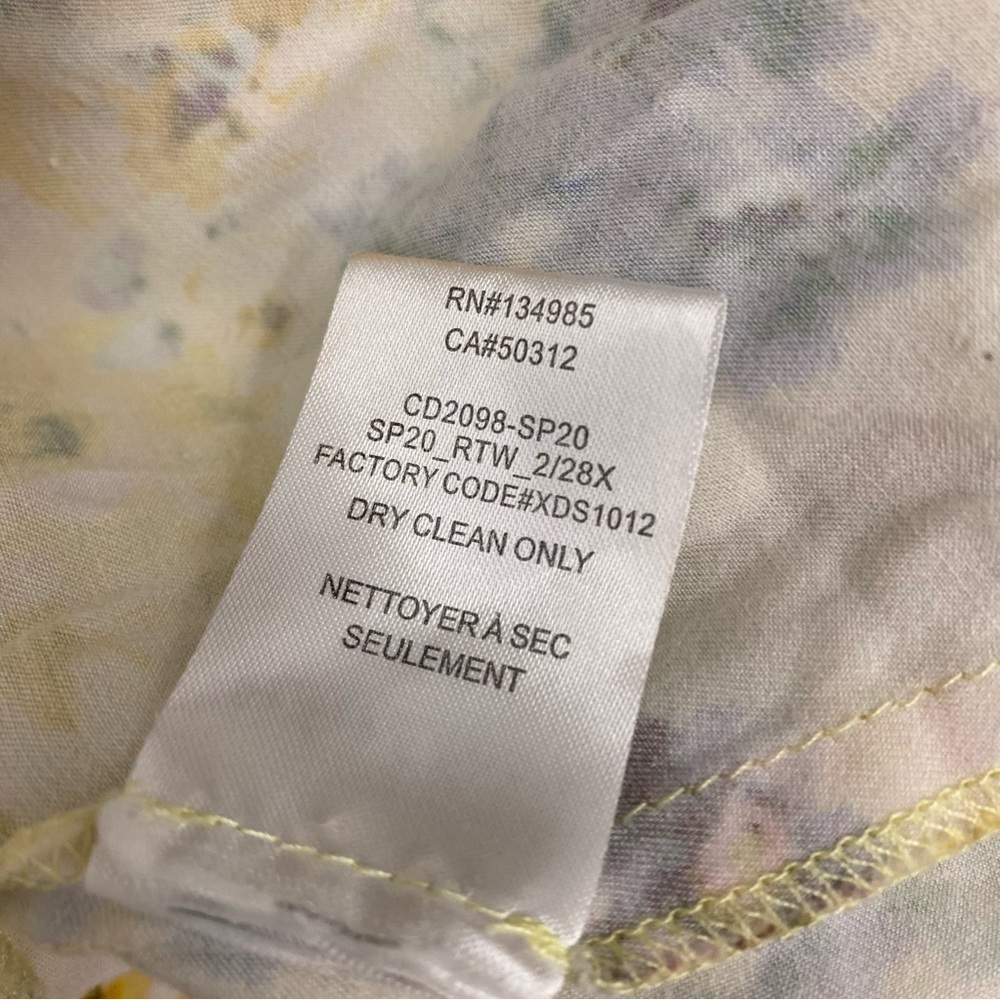 For Love‎ & Lemons || Leigh Floral Midi Dress Plunge V-Wire Yellow Small - Picture 6 of 12